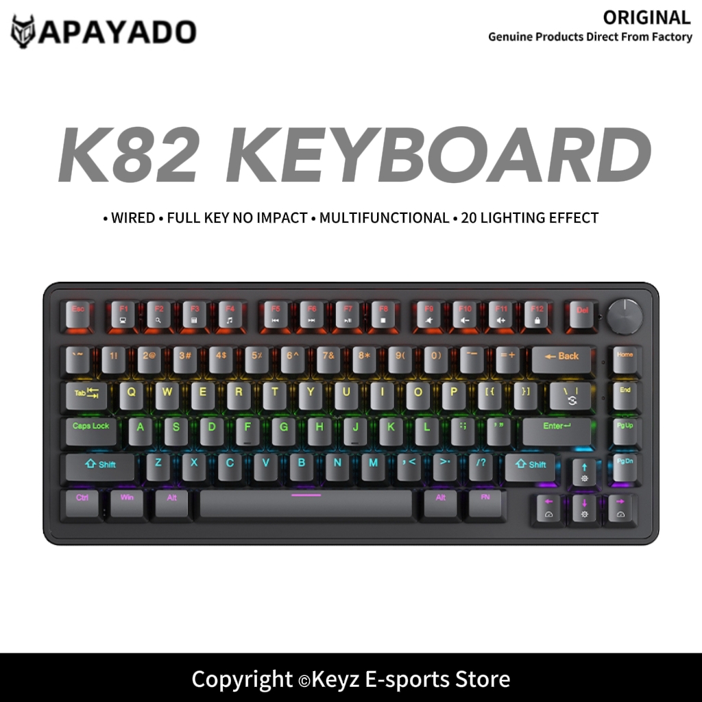 K82 75% 휴대용 유선 기계식 키보드 APAYADO - Gaming Keyboard Hot Swappable 리뷰 및 가격